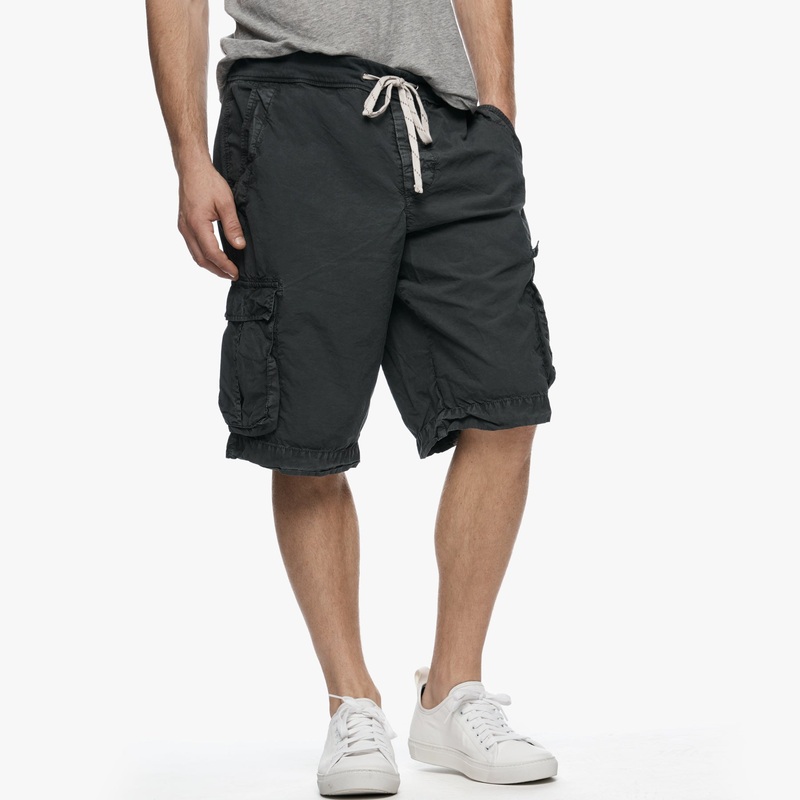 Cargo Short W/Embroidery – Carbon Pigment