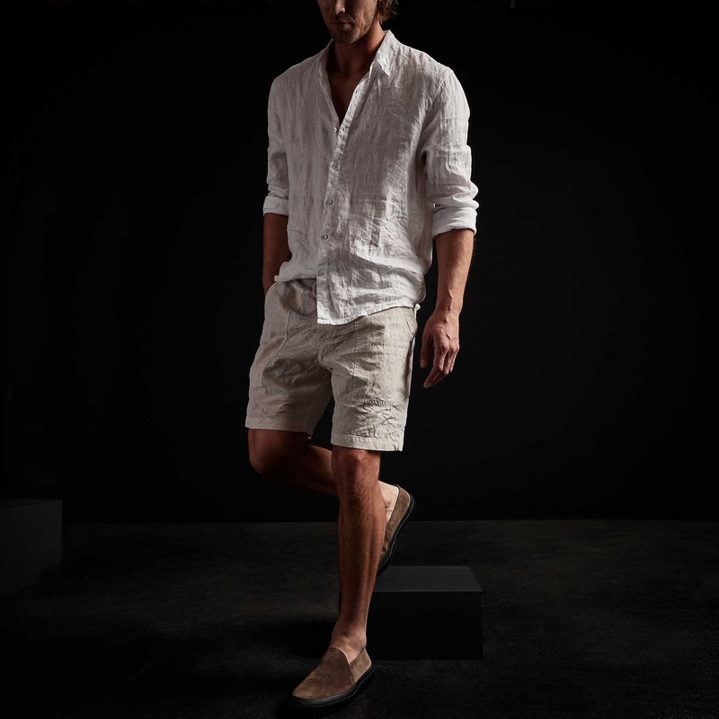 Linen Utility Short – Salt Pigment