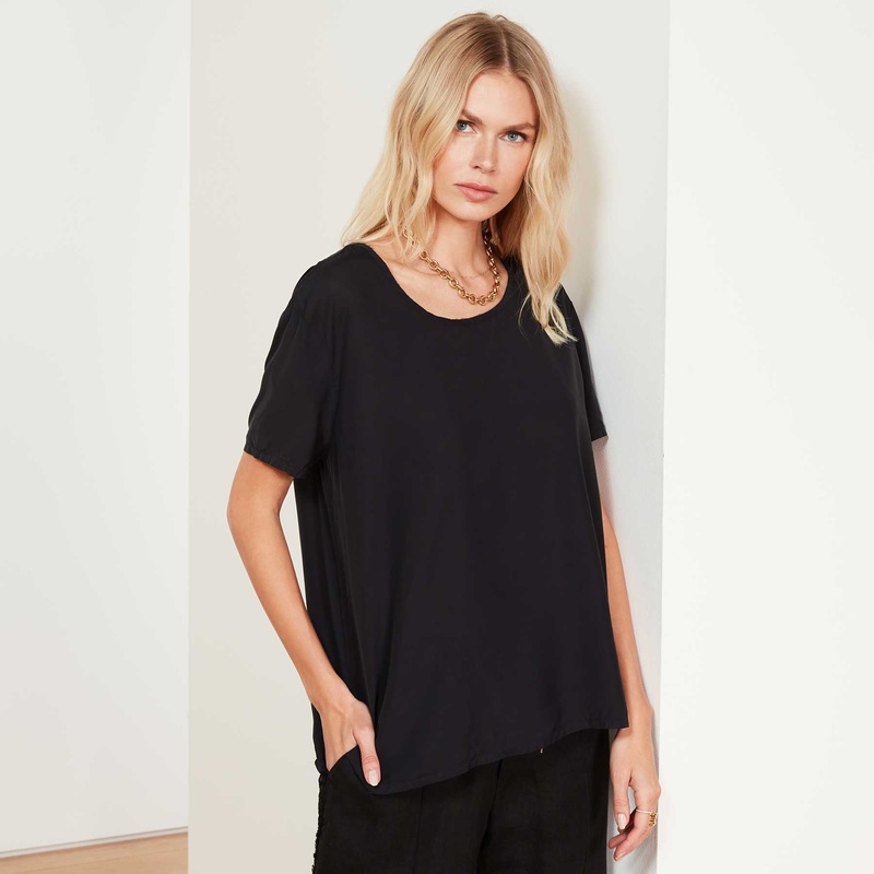 Matte Cupro Tee – Black