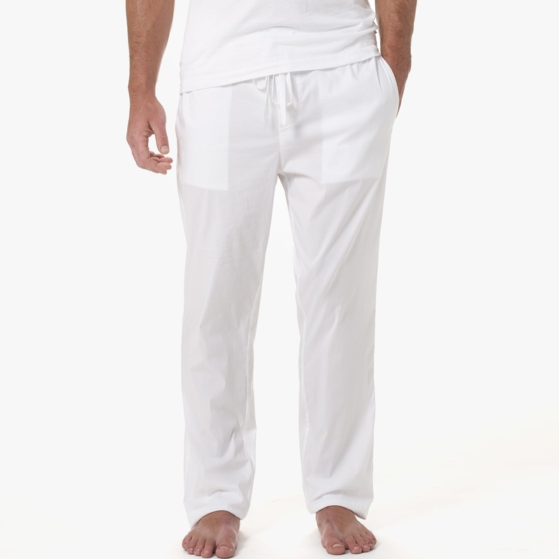Matte Stretch Pajama Bottom – White