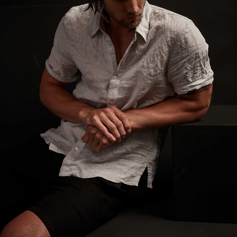 Short Sleeve Linen Shirt – Feather