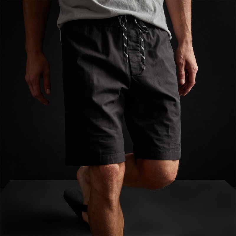 Stretch Canvas Work Short – Black
