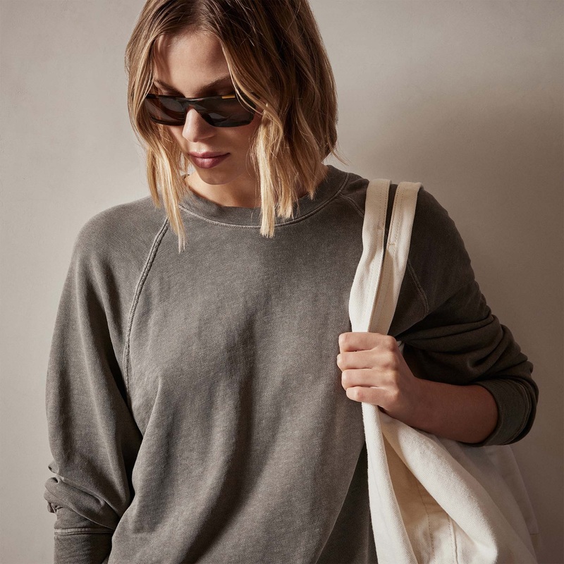 Vintage French Terry Relaxed Sweatshirt – Burro Pigment