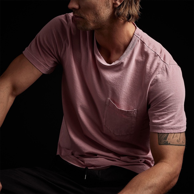 Lightweight Jersey Pocket Tee – Antique Rose Pigment