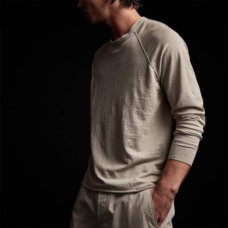 Linen Blend Raglan Sweater – Mineral