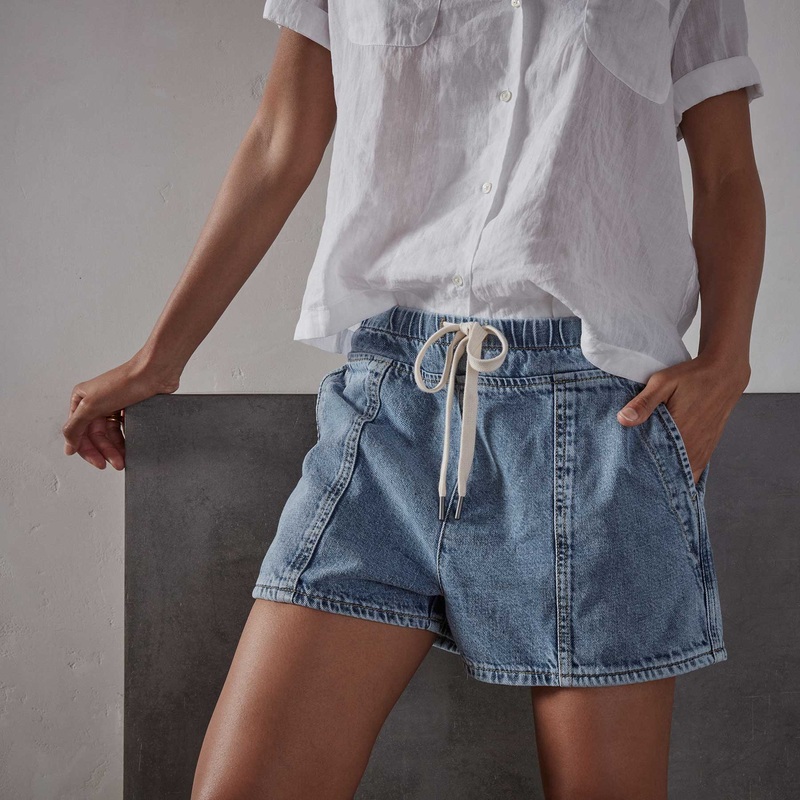 Patch Pocket Denim Short – Light Indigo