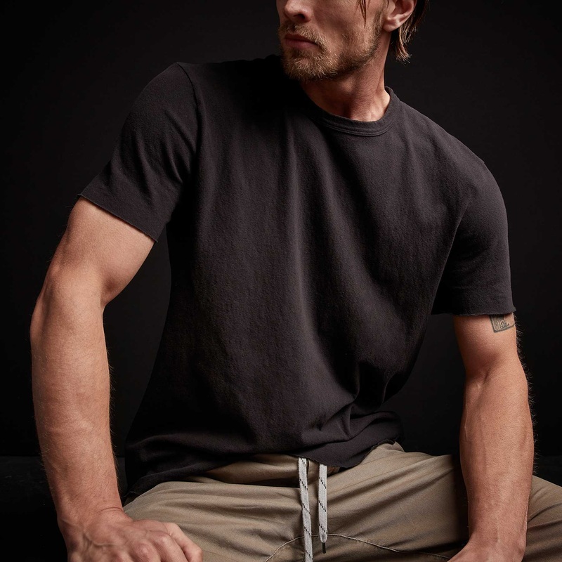 Recycled Brushed Jersey Crew Neck – Black
