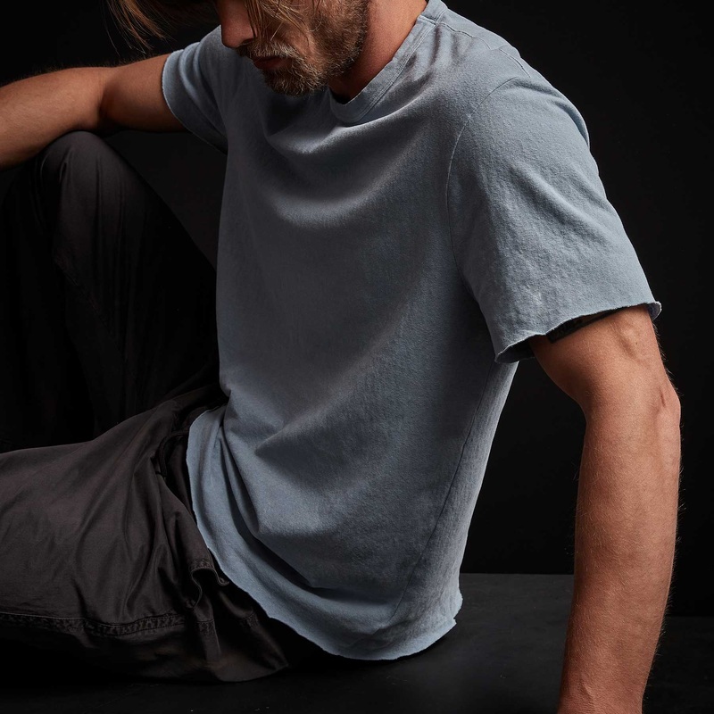 Recycled Brushed Jersey Crew Neck – Bluestone Pigment