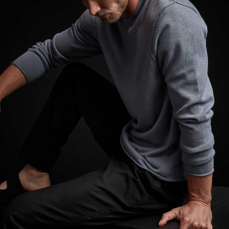 Recycled Cashmere Crew Neck Sweater – Storm