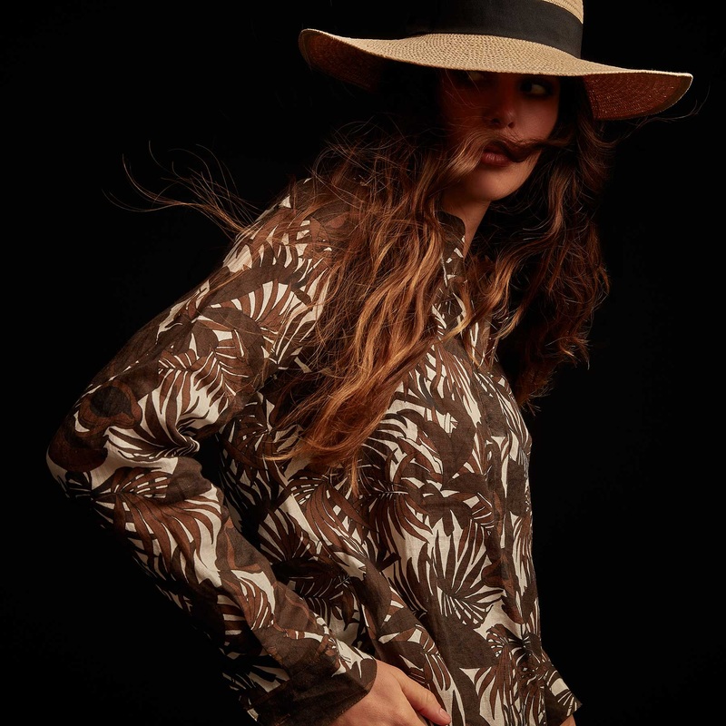 Tropical Print Linen Shirt Dress – Kona