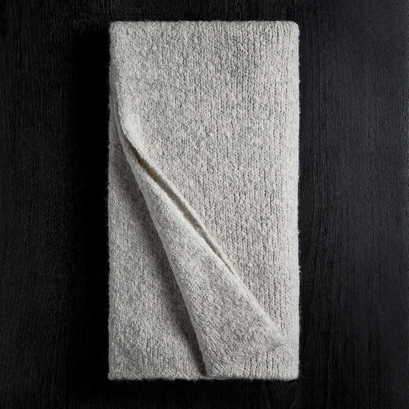 Alpaca Merino Knit Scarf – Mist