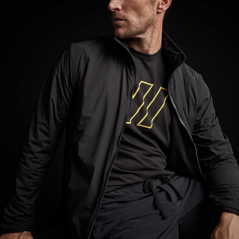 Fleece Lined Zip Up Jacket – Black