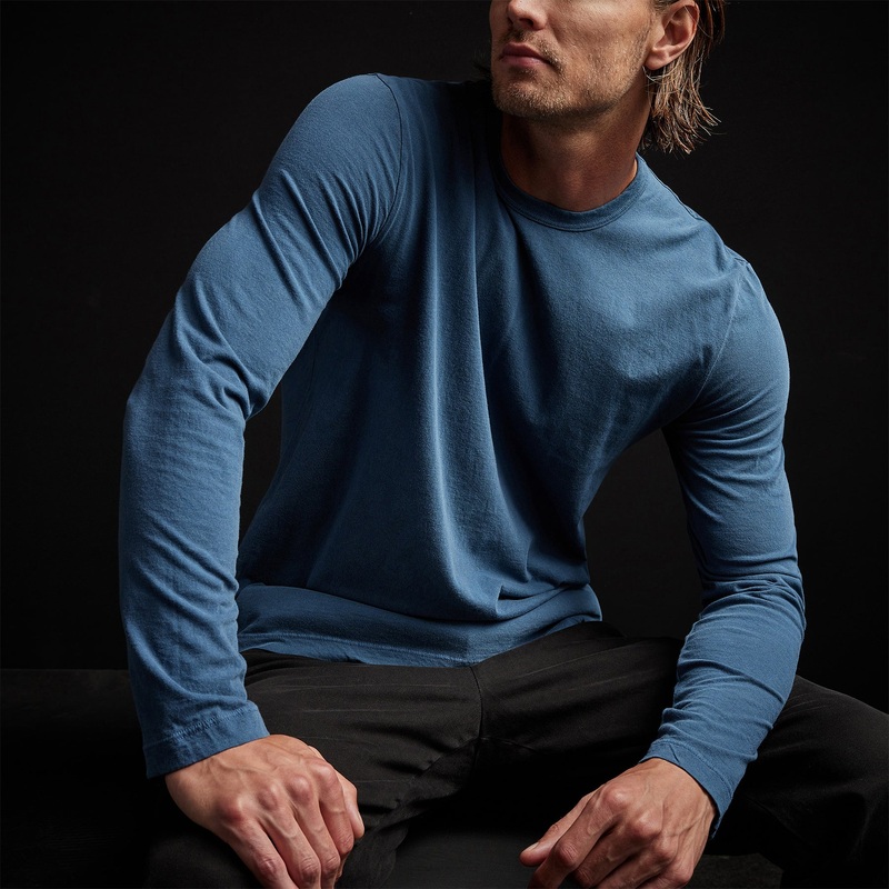 Long Sleeve Crew Neck – Lake Pigment