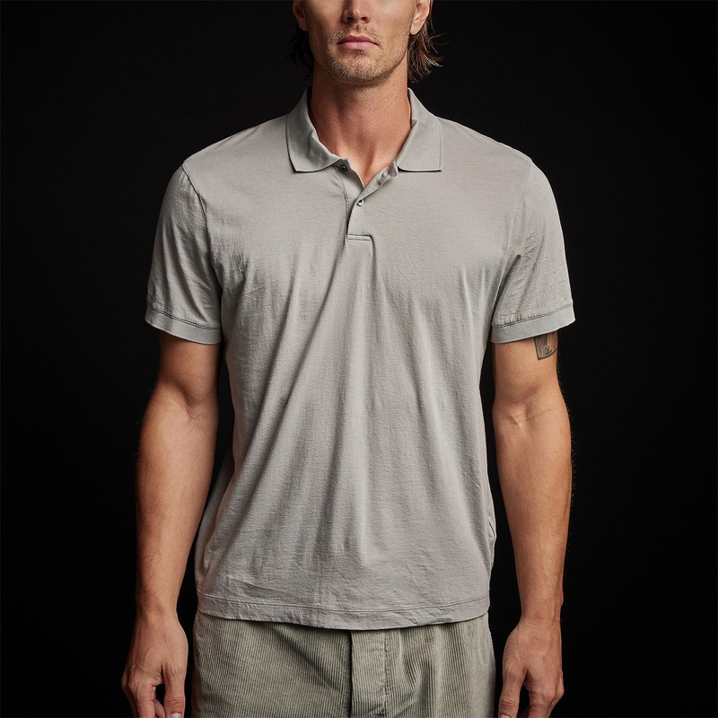 Luxe Lotus Jersey Polo – Paver