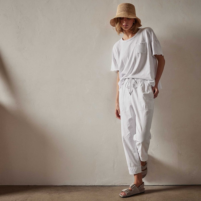 Seersucker Pant – White