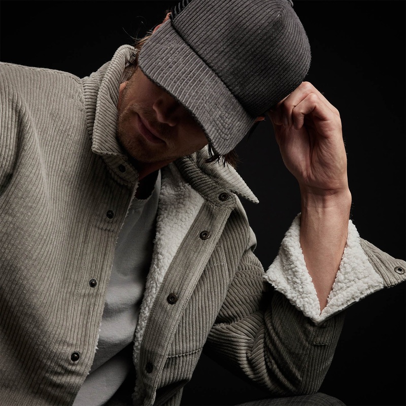 Sherpa Lined Corduroy Shirt Jacket – Concrete
