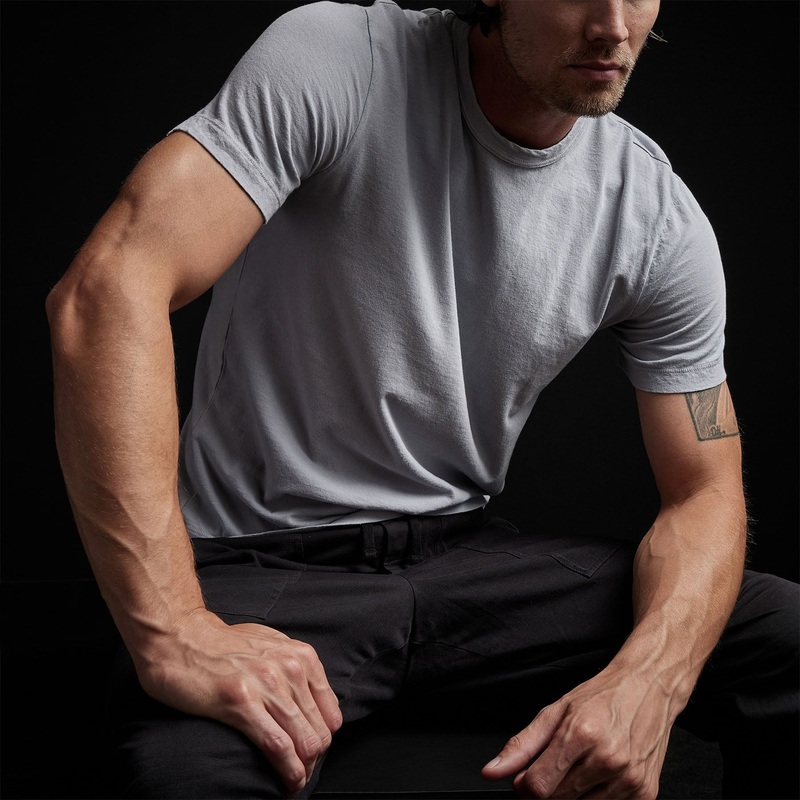 Short Sleeve Crew Neck – Blue Fog Pigment