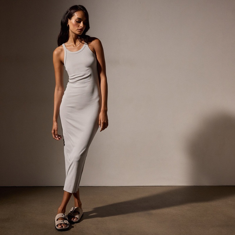 Skinny Rib Tank Dress – Salt Pigment