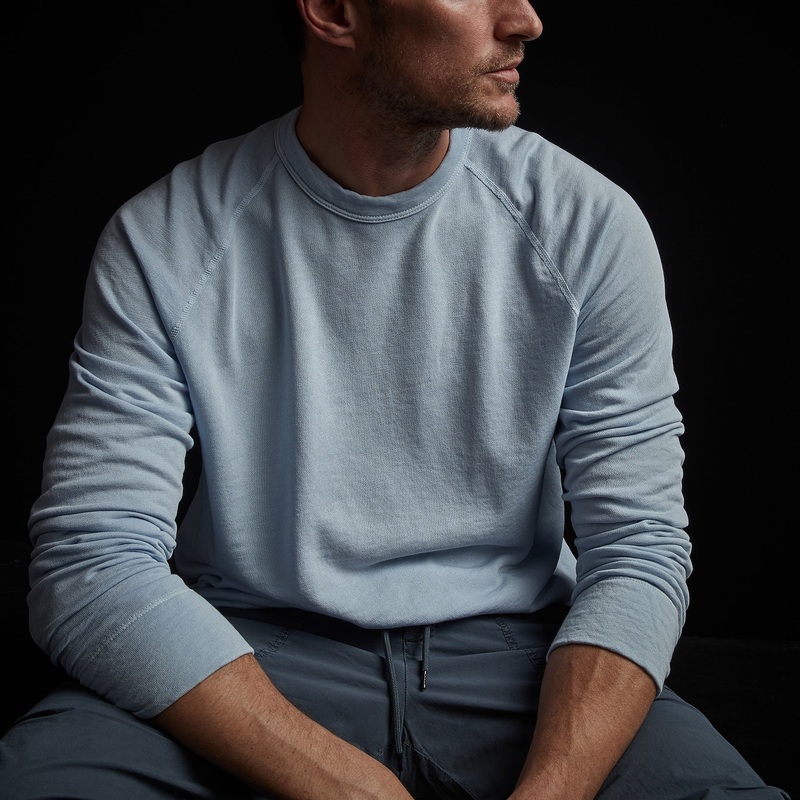 Vintage French Terry Sweatshirt – Powder Blue Pigment