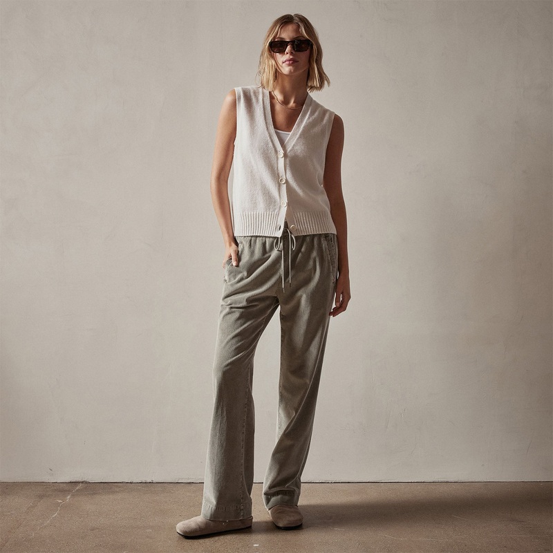 Wide Leg Corduroy Pant – Concrete Pigment