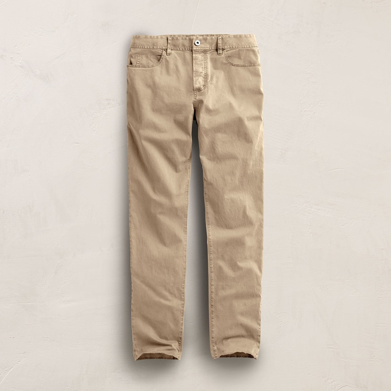Brushed Twill 5 Pocket Pant – Light Khaki Pigment