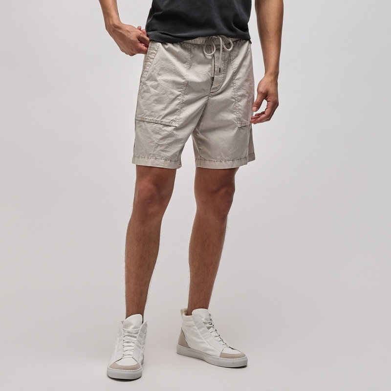 Cotton Poplin Cargo Short – Salt Pigment