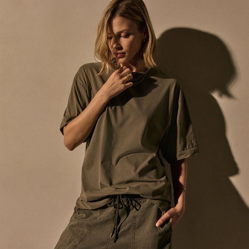 Heavy Luxe Jersey Oversized Tee – Birch