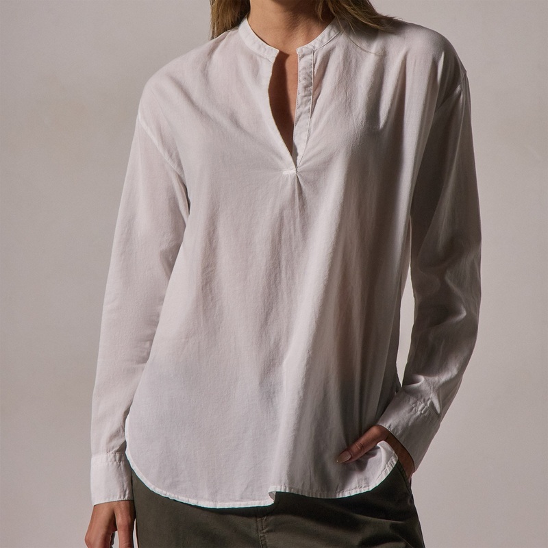 Lightweight Pullover Shirt – White