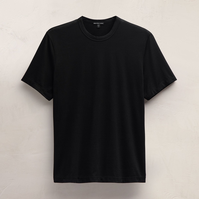 Lotus Jersey Double Ply Crew – Black