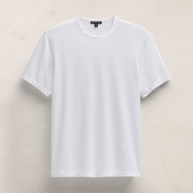 Lotus Jersey Double Ply Crew – White