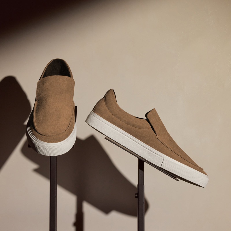Men’s Coastal Suede Slip On – Chestnut