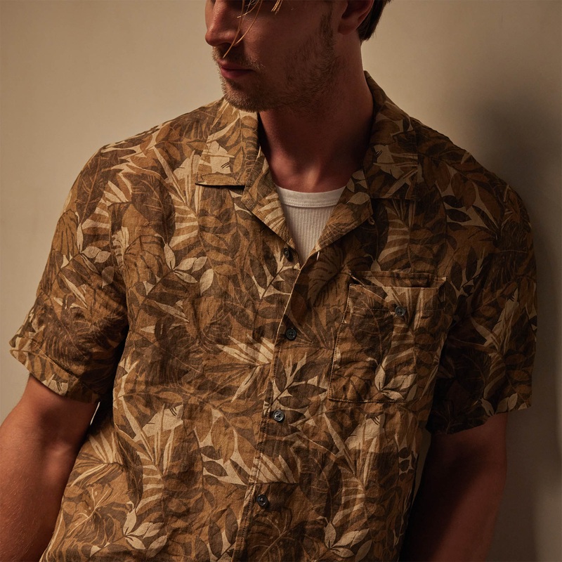 Printed Linen Short Sleeve – Sand Dune Print