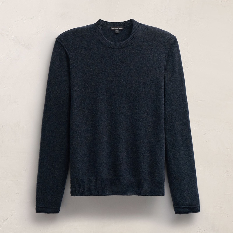 Soft Featherweight Cashmere Crew – Coal
