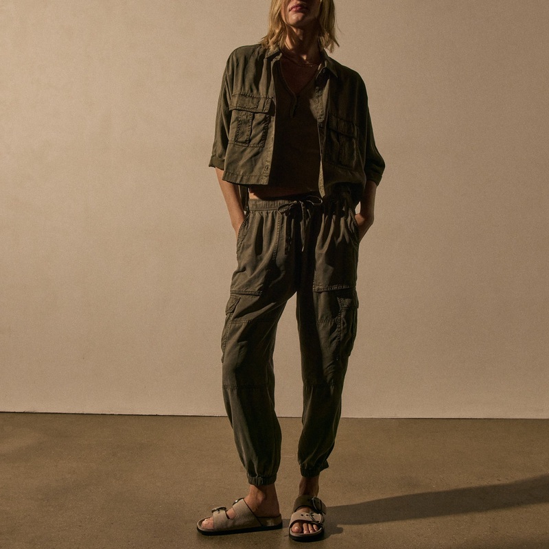Soft Fluid Cargo Pant – Birch Pigment