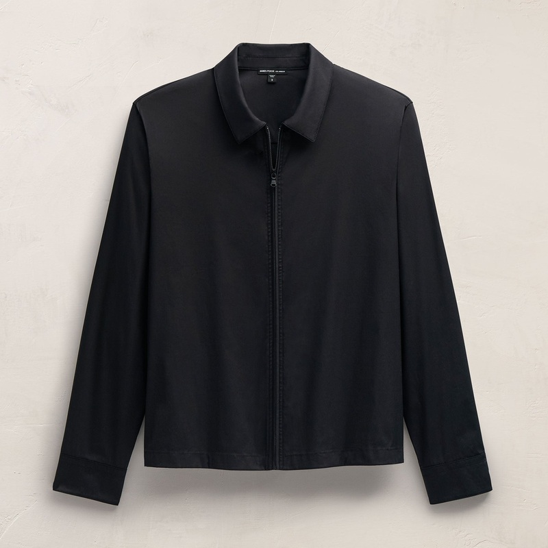 Zip Up Shirt – Black