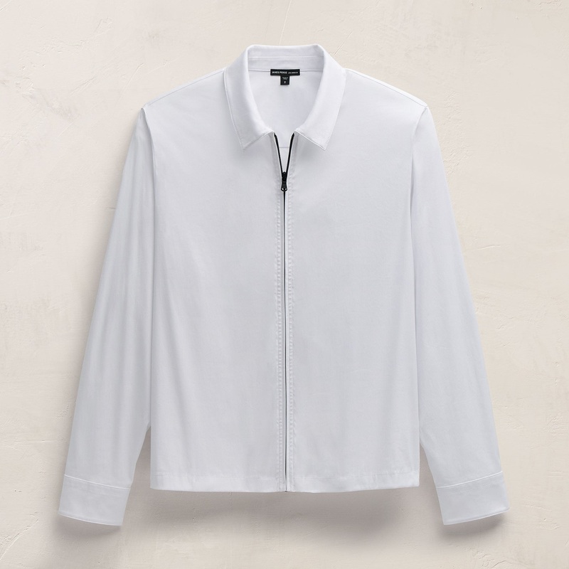 Zip Up Shirt – White